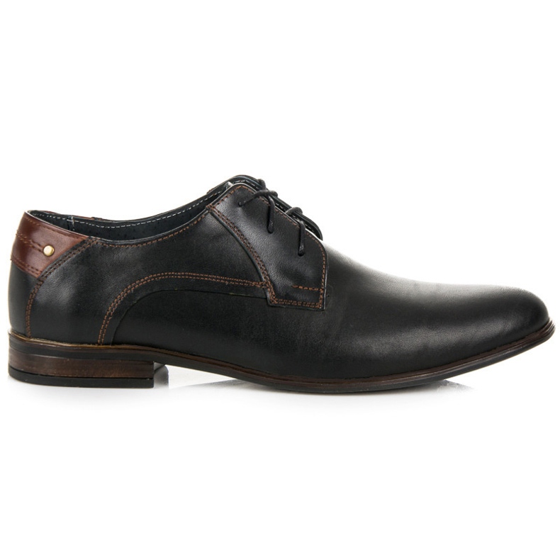 Lucca Zapatos atados de negocios negro