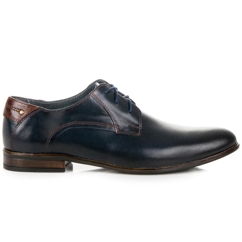 Lucca Zapatos atados de negocios azul