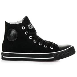 New Age Zapatillas altas atadas negro