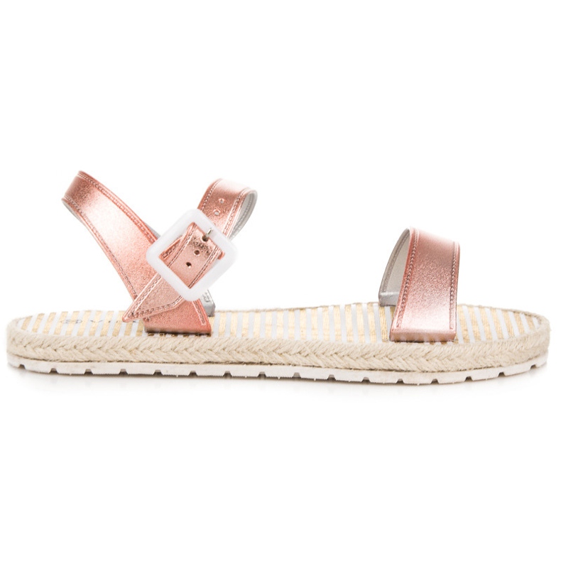 Vinceza Sandalias Planas Con Hebilla rosado Vinceza Sandalias Planas Con Hebilla rosado