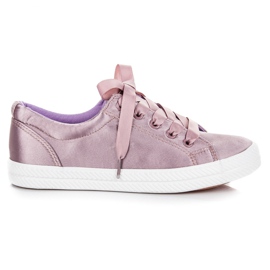 Kylie Zapatillas de satén violeta