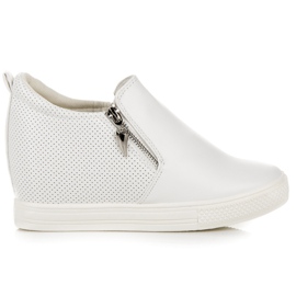 Deportivas Caladas Sobre Cuña blanco