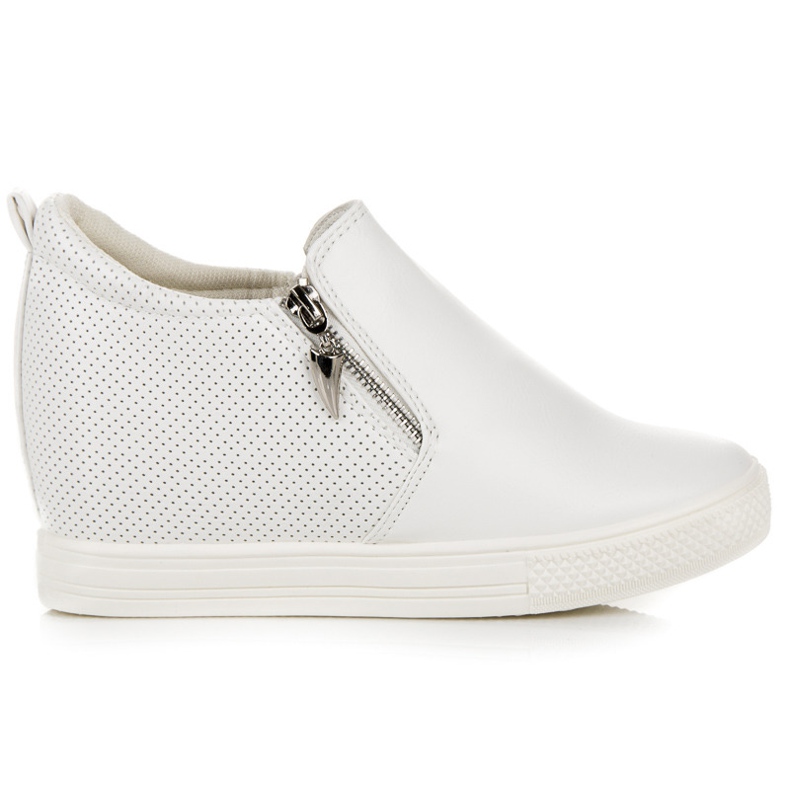 Deportivas Caladas Sobre Cuña blanco Deportivas Caladas Sobre Cuña blanco