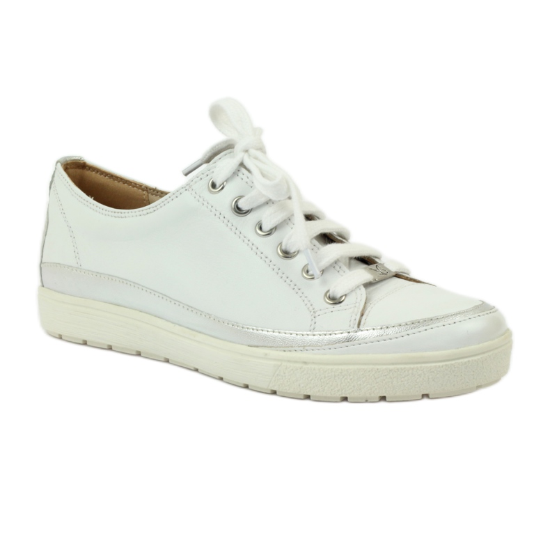Deportivas deportivas mujer Caprice 23654 cuero blanco y plata gris Deportivas deportivas mujer Caprice 23654 cuero blanco y plata gris