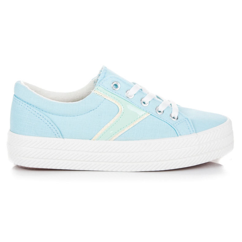 Kylie Zapatillas en la plataforma azul