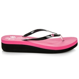 Mckeylor Zapatillas cuña rosas rosado