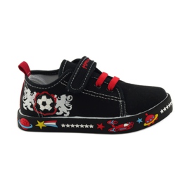 American Club Zapatillas deportivas americanas con plantilla de piel rojo negro blanco
