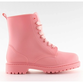 Rosa D56P rosa botas con cordones