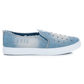 Bella Paris Zapatillas vaqueras sin cordones azul