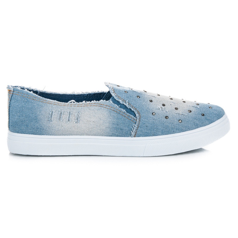 Bella Paris Zapatillas vaqueras sin cordones azul