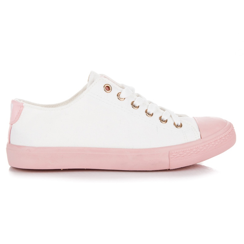 Zapatillas blancas y rosas rosado