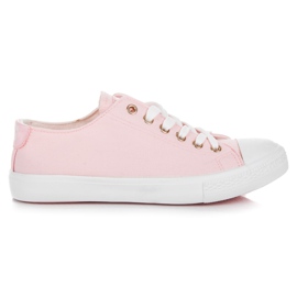 Zapatillas rosas y blancas