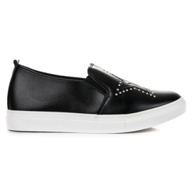 Slipons negros con estrella