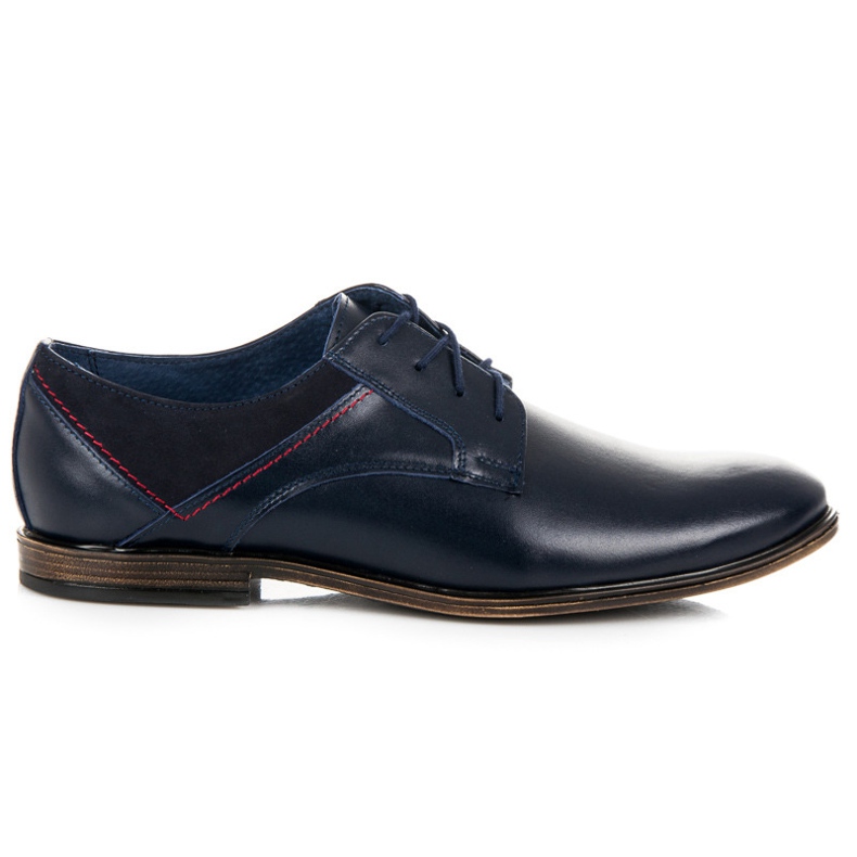 Lucca Zapatos de cuero atados azul
