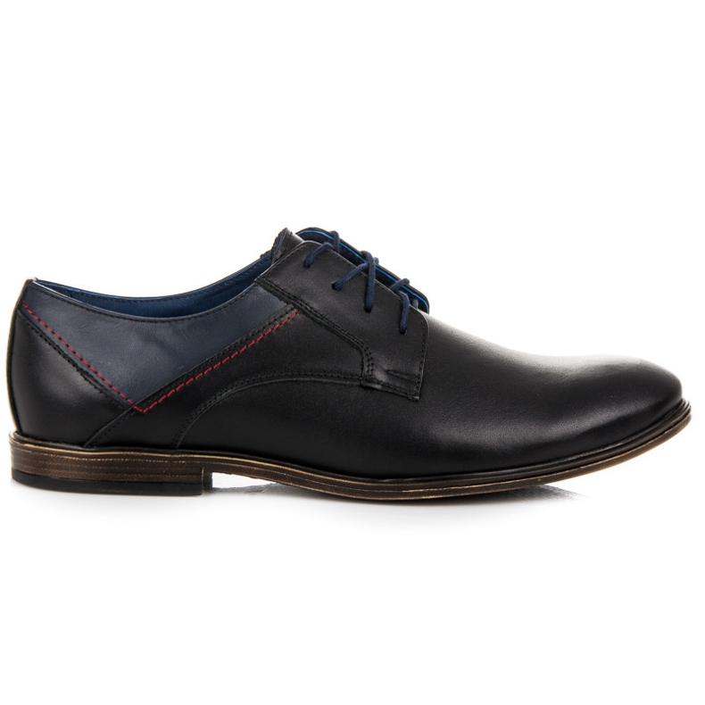 Lucca Zapatos de cuero atados negro