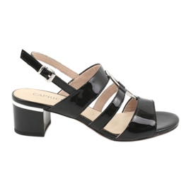 Sandalias caprice zapatos de mujer con decoración 28208 negro