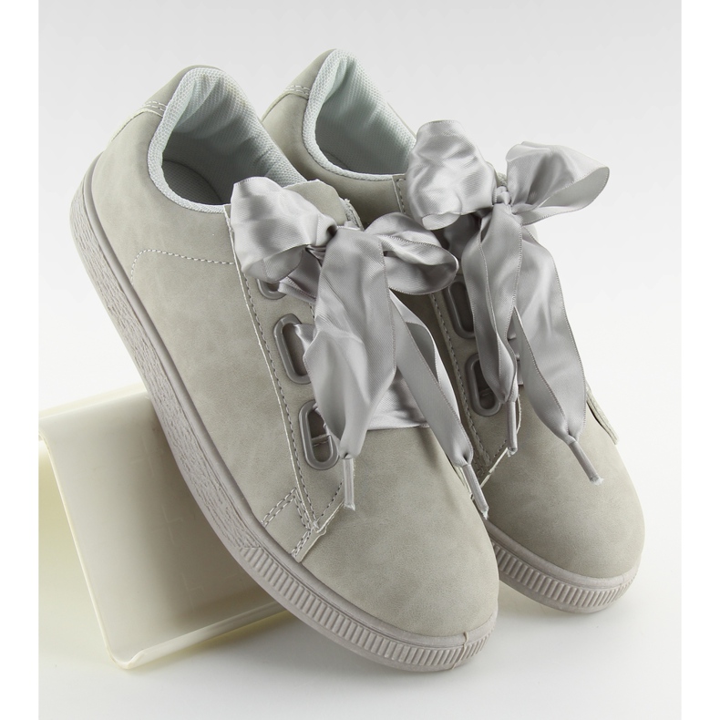 Gris BL1250-SP zapatillas grises con lazo