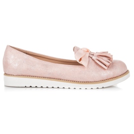 Vices Señores de ante con flecos rosa