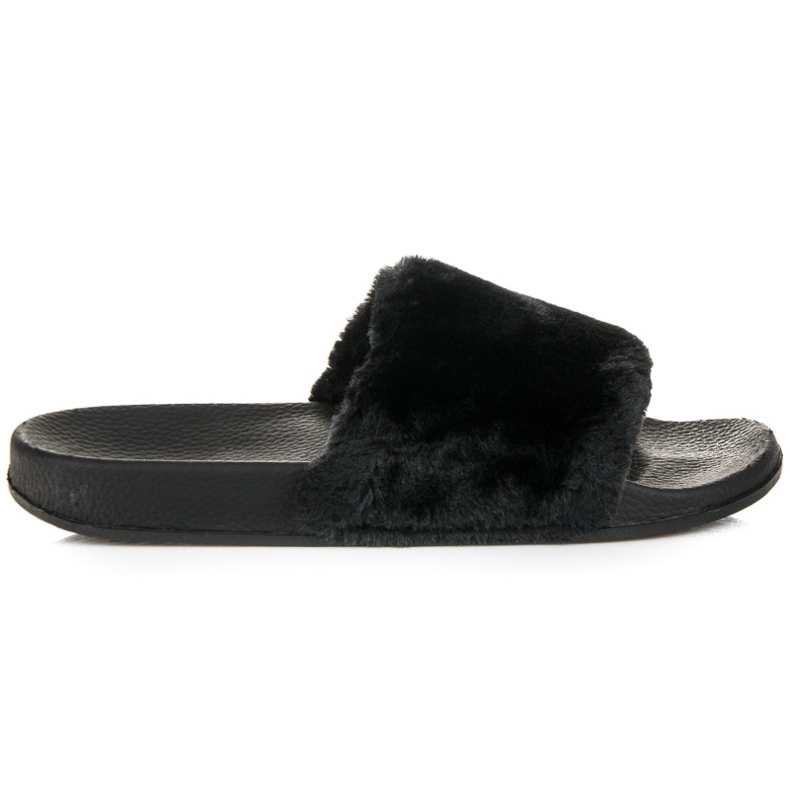 Queen Vivi Zapatillas con pelo negro