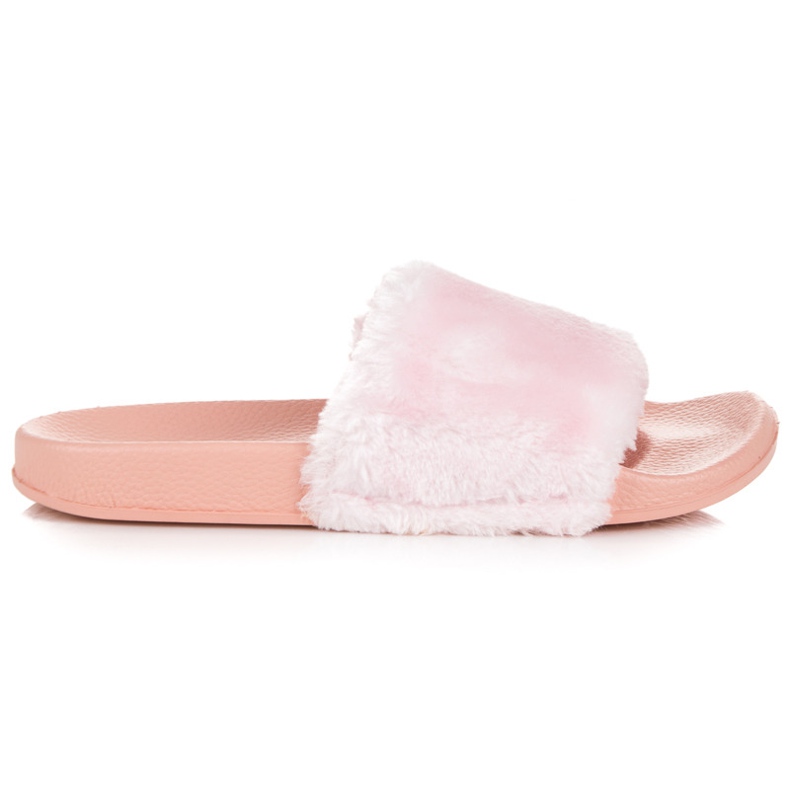Queen Vivi Zapatillas con pelo rosado