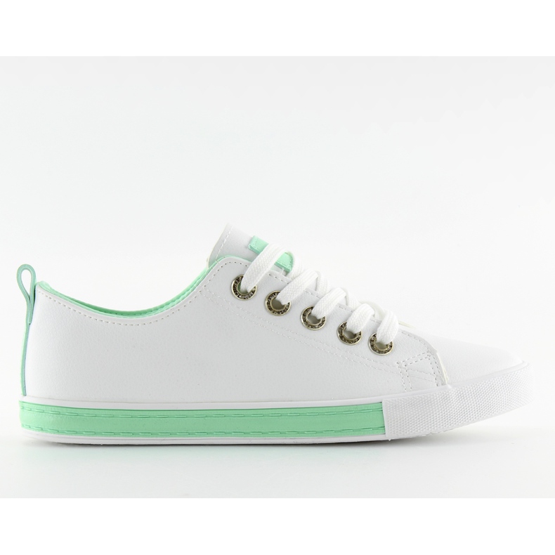 Zapatillas blancas de mujer A88-07 verde blanco