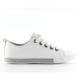 Blanco Sneakers Mujer A88-07 Plata