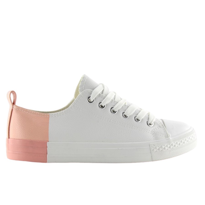 Deportivas bicolor blancas BK378 White / Bare Pink blanco