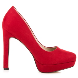 Vices Tacones de ante en la plataforma rojo