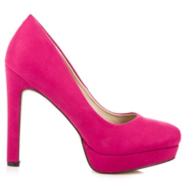 Vices Tacones de gamuza en la plataforma rosado
