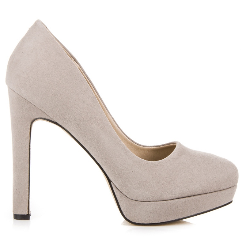 Vices Tacones de ante en la plataforma gris