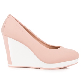 Vices Bombas de cuña rosa