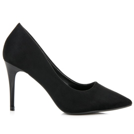 Tacones de ante negro