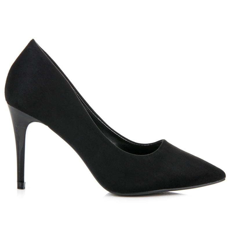 Tacones de ante negro