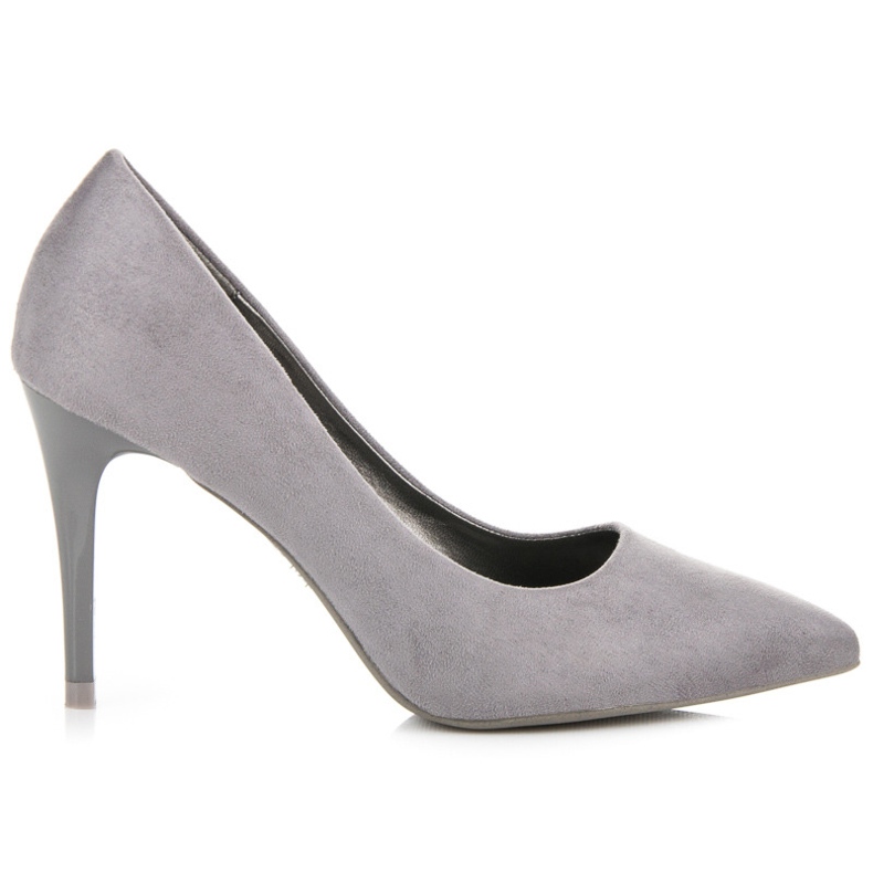 Tacones de ante gris