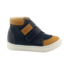 Zapatos de niño con velcro Bartuś azul marino marrón