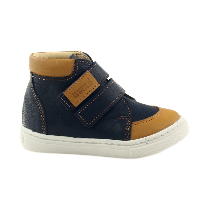 Zapatos de niño con velcro Bartuś azul marino marrón Zapatos de niño con velcro Bartuś azul marino marrón