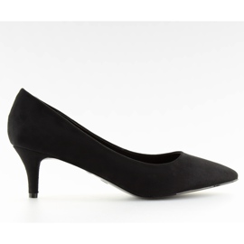 Negro negro tacones bajos