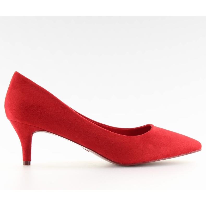 Bombas tacones bajos rojo rojo