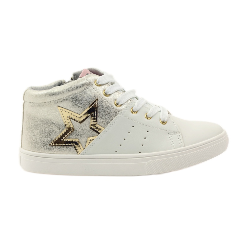American Club Botines deportivos americanos con plantilla de piel amarillo blanco