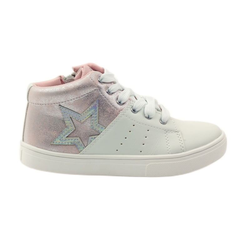 American Club Botines deportivos plantilla piel americana rosado gris blanco