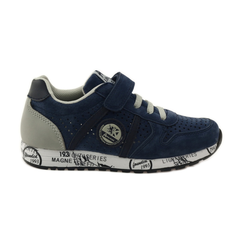 American Club Incrustación de cuero americano deportivo ADI azul marino gris