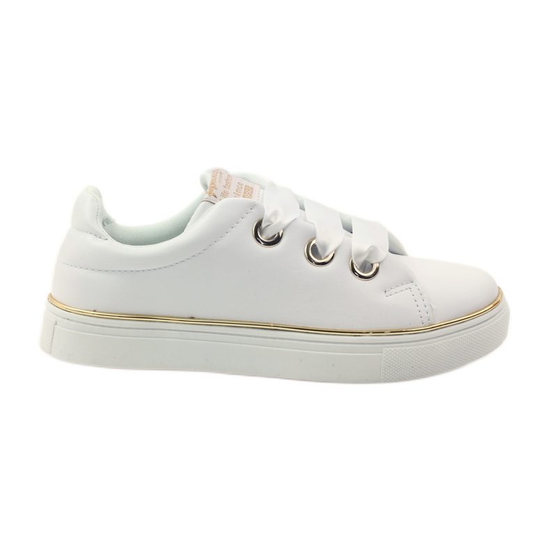 American Club Zapatillas de deporte de satén americano 17508 cordones ['oro blanco'] blanco