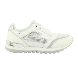 American Club Zapatos deportivos femeninos 16355 blanco/plata gris