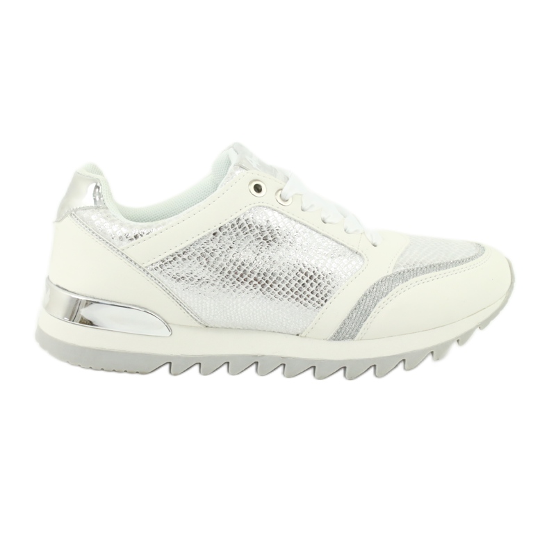 American Club Zapatos deportivos femeninos 16355 blanco/plata gris