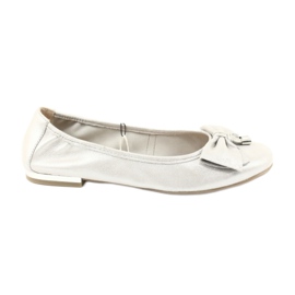 Caprice ballerinas zapatos de mujer 22111 plateado gris