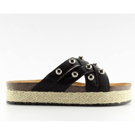 Alpargatas negras CK22P zapatillas negras negro