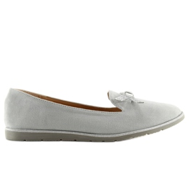 Gris Mocasines mujer JN-182 gris