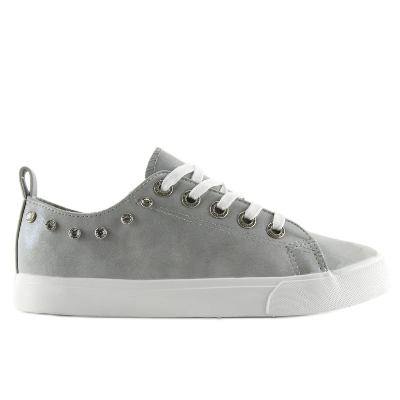 Gris BL122p Zapatillas grises con circonita Gris BL122p Zapatillas grises con circonita