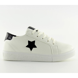 Deportivas blancas para mujer 343-Y negro blanco