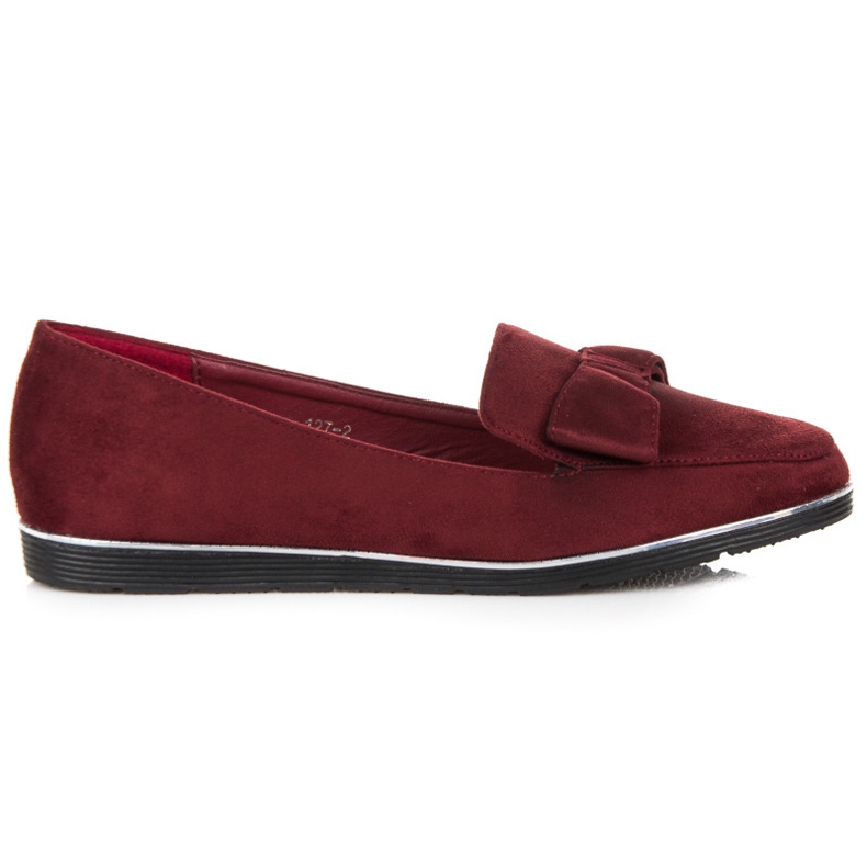Mocasín Burdeos Lazo rojo
